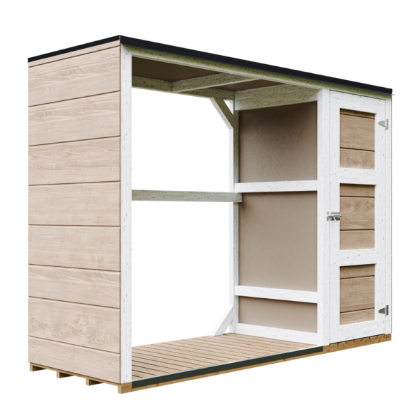 Depósito/abrigo para lenha com painel Smartside, pintura TERRA_BROWN