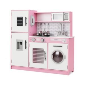 Conjunto de brinquedos de cozinha com forno e máquina de lavar para crianças a partir de 3 anos - Branco