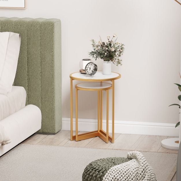 Estação de carregamento para mesa de entrada com 2 gavetas e 2 prateleiras de malha de metal, marrom rústico - Image 2