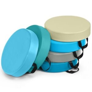 6 peças de almofadas de chão quadradas de 15 polegadas para crianças, assentos de espuma macia e flexíveis com alças - cor