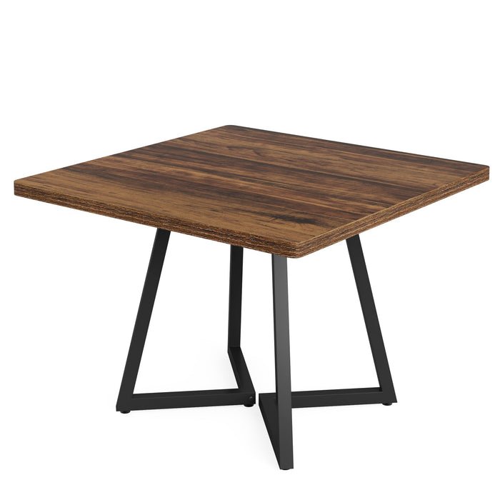 Tribesigns mesa de jantar quadrada de 80 cm, para 4 pessoas, castanho e preto