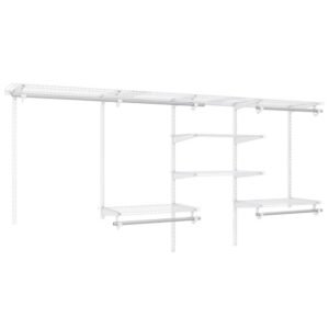 Conjunto de 2 prateleiras de metal para armário de 61 cm, montadas na parede, para lavanderia, quarto