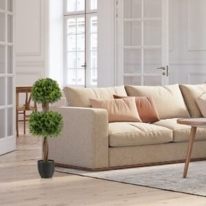 Árvore topiária artificial de buxo de 45 polegadas