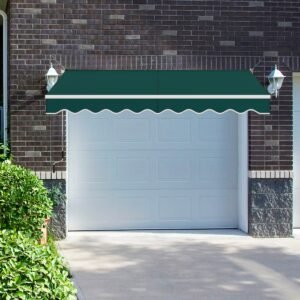 Toldo de braço articulado 3 x 2,5 m, toldo de sol, toldo de varanda, toldo de pátio, toldo de grampo com material resistente a UV e água, vinho tinto