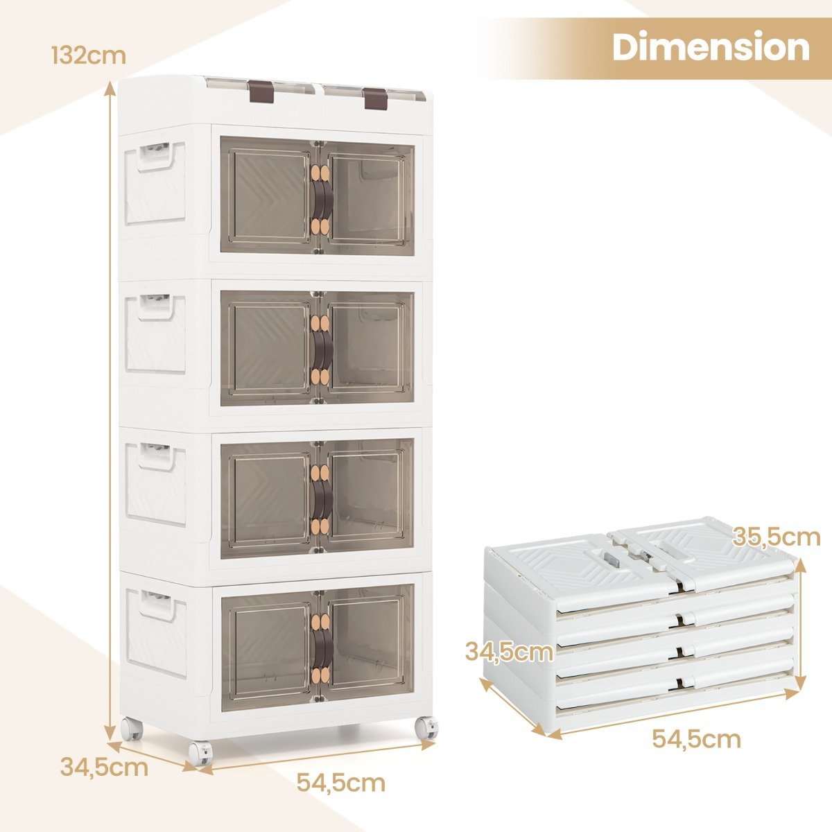 Estante de 120 cm de altura com kits antitombamento para escritório doméstico - marrom - Image 2