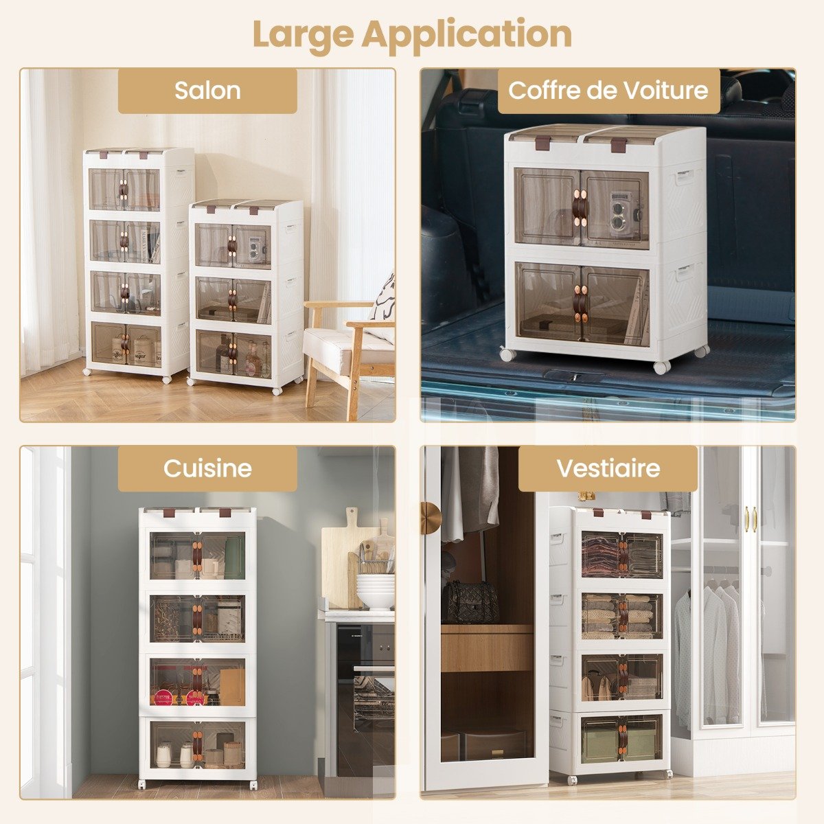 Estante de 120 cm de altura com kits antitombamento para escritório doméstico - marrom