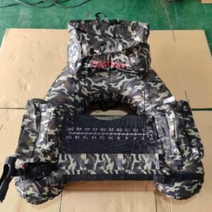 Barco de pesca inflável com suporte ajustável para vara de pesca, suporte para anzol, camuflagem de remo de alumínio