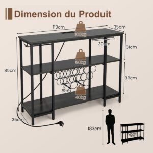 Cadeira de balanço com pufe e estrutura de madeira de borracha maciça e almofada acolchoada