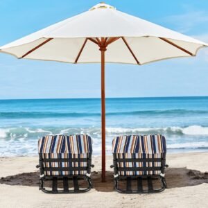 Conjunto de bistrô de jardim de 3 peças, mesa redonda com 2 cadeiras empilháveis, móveis de conversação com tampo de vidro temperado marrom