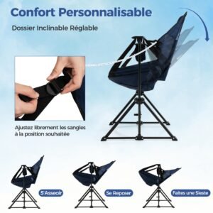 Conjunto de 2 cadeiras de jantar empilháveis ​​de metal com braços para pátio - Preto