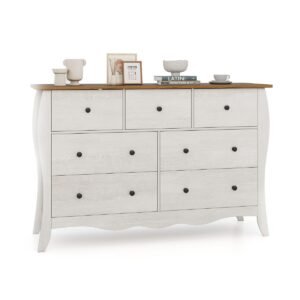 Conjunto de 2 bancos altos, banco alto giratório, acolchoado com encosto e apoio para os pés, bege