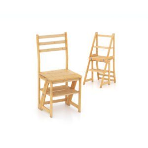 Mesa de Jantar Dobrável com 2 Rodas para Espaços Pequenos - Natural