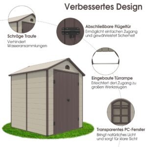 Canteiro de jardim elevado vertical de 4 níveis com 4 recipientes e furos de drenagem - S