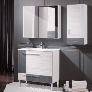 Árvore de entrada com banco de armazenamento e 9 ganchos - marrom rústico