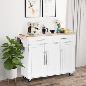 Carrinho de cozinha dobrável de 3 andares com 4 rodas