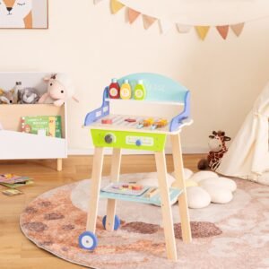 Carrinho de sorvete infantil com suporte para exposição e acessórios