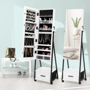 Conjunto de 2 cadeiras de jantar giratórias ajustáveis ​​com encosto ergonômico para cozinha - Café