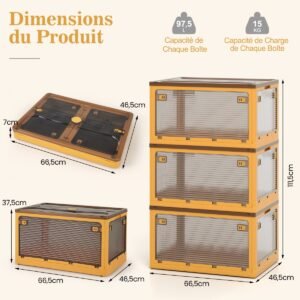 Conjunto de 2 cadeiras de jantar com pernas de metal e costura vintage - marrom