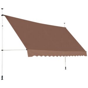 Toldo de varanda com suporte telescópico 395x120cm