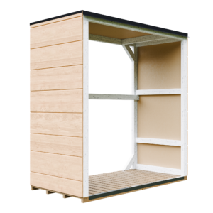 Armazenamento de lenha com painel Smartside, pintura HARVEST_HONEY