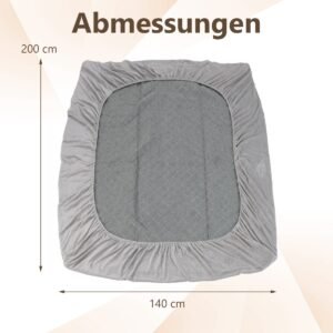 Protetor de colchão luxuoso super macio com bolso profundo cinza 90 x 200 cm