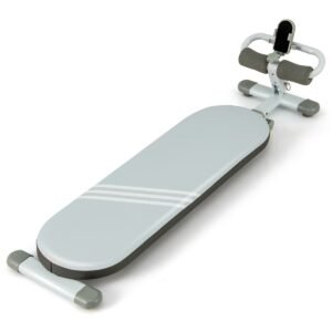 Banco de exercícios multifuncional para abdominais com 3 engrenagens, ângulos ajustáveis ​​e comprimento ajustável - rosa