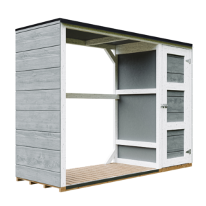 Depósito/galpão para lenha com painel Smartside, pintura CAVERN_STEEL