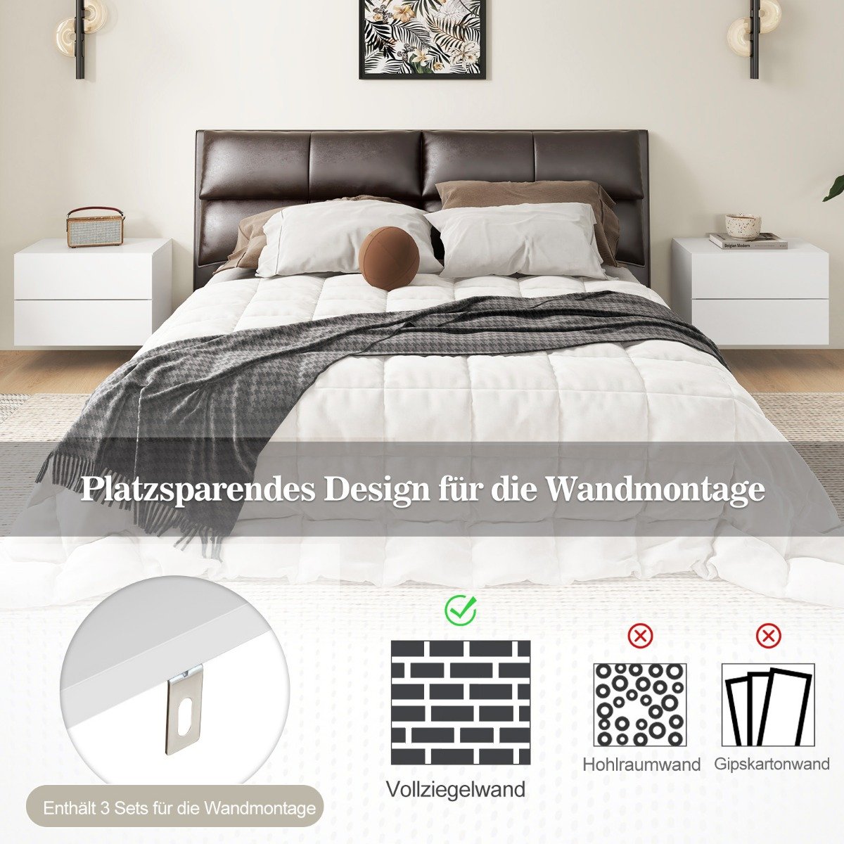 Mesa de cabeceira com gaveta e prateleira de armazenamento aberta - marrom