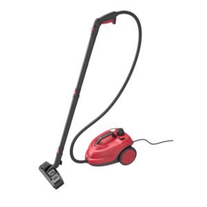 Limpador a vapor de alta pressão 2000W com 15 acessórios Mop a vapor pressurizado portátil com tanque de 1,8L e rodas branco