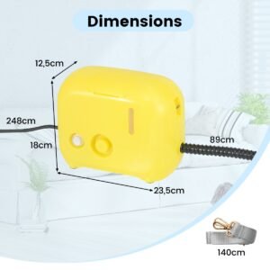 Desumidificador de 12L/dia com temporizador de 24H e reservatório de água de 2,2L silencioso para divisões de 10-15 m²