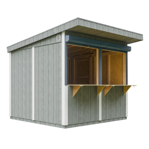 Quiosque com painel Smartside, pintura CAVERN_STEEL