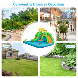 Berço de acampamento dobrável de 190 cm com estrutura de aço para áreas externas