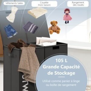 Mesa lateral redonda com dois níveis para sofá e cesto de tecido - marrom rústico