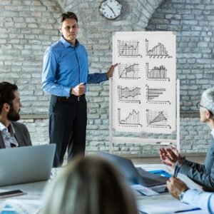 Quadro branco reversível com marcadores pretos e apagador de quadro - Preto - M