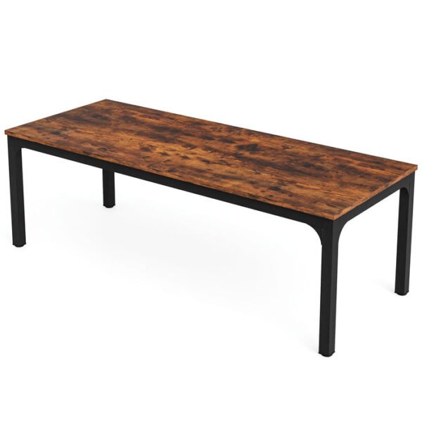 Tribesigns mesa de jantar retangular, 200 cm de comprimento para 6 a 8 pessoas, castanho rústico