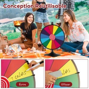 Roda de prêmios de 76 cm com suporte