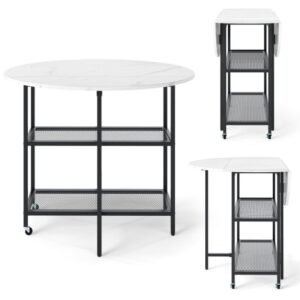 Conjunto de mesa de jantar de 3 peças com assentos estofados - Preto