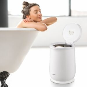 Secador de construção de 118 L/dia com mangueira de drenagem, temporizador de 24 horas e desumidificador comercial de 4 rodas, preto