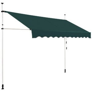 Toldo de grampo 300 cm de largura toldo de varanda sem perfuração resistente a UV altura ajustável vinho tinto