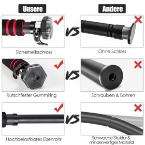 Barra de balé de pilates portátil independente de 4 pés com construção estável e barra de dança dupla - roxa