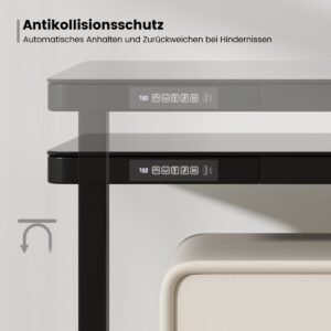 Mesa de computador para escritório doméstico com economia de espaço e 2 gavetas de tecido - branca