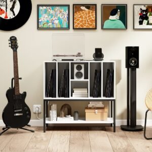 Mesa de bar de 121 cm de comprimento, mesa de jantar alta com prateleiras de armazenamento - marrom rústico