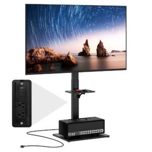 Bancada de trabalho ajustável com rodas e estrutura de metal resistente - Natural