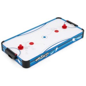 Mesa de Air Hockey Mesa de jogo de hóquei para ambientes internos com placar de LED e motor potente de 12 V Azul