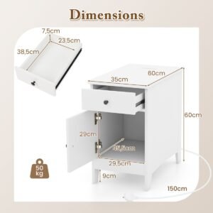 Espelho de parede com moldura de madeira de 80 x 60 cm e ganchos de metal - preto