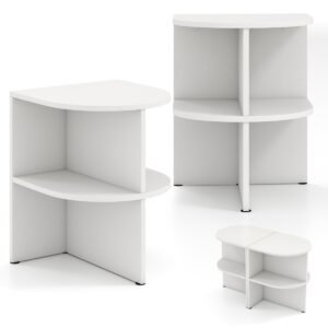 Organizador de baú moderno com prateleiras abertas - branco