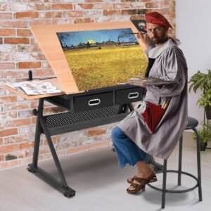 Carrinho de armazenamento com 15 gavetas e rodas para escritório doméstico, preto