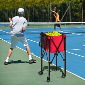 Conjunto de raquetes de badminton ajustáveis ​​de 10/14 pés com bolsa de transporte portátil - 14 pés