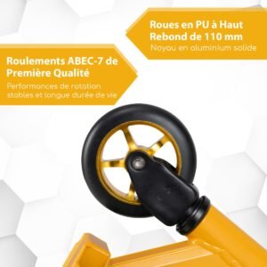 Taco de golfe para prática infantil, tamanho certo, com haste de fibra de vidro e capa protetora, amarelo