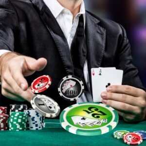Conjunto de fichas de pôquer Texas Hold'em com 400 peças - Preto